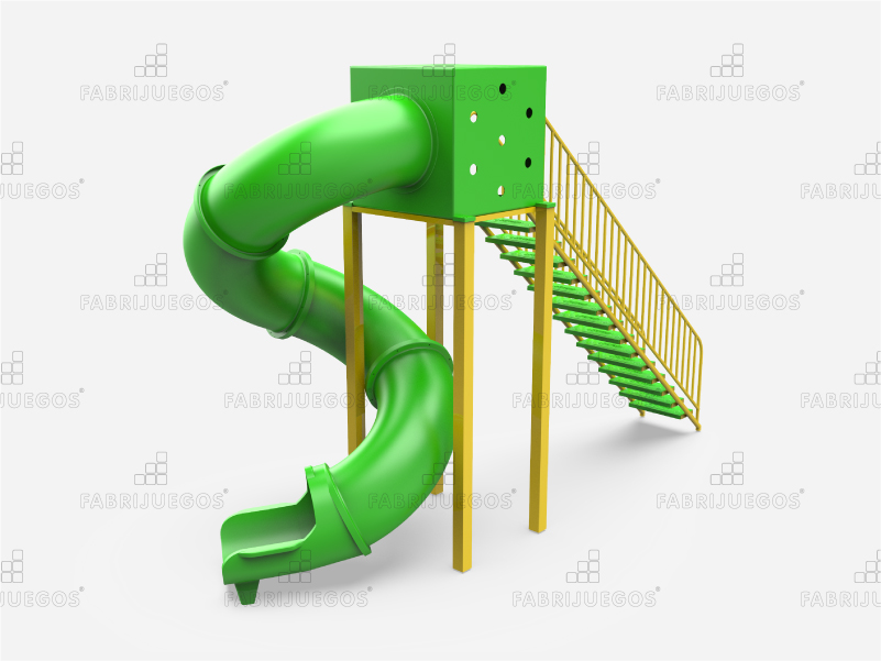 Tobogán tubo helicoidal